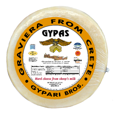 Wholesale Gypas Graviera Cretan Cheese 1 Wheel 20-30lbs- Bulk