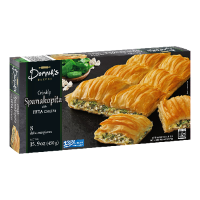 Wholesale Domnas Spanakopita Crinkly W/Feta Cheese 15.9 Oz- Bulk