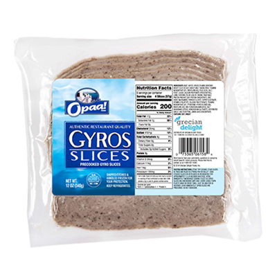 Wholesale Grecian Deligh Gyro Slices Precooked Opaa! 12 Oz- Bulk