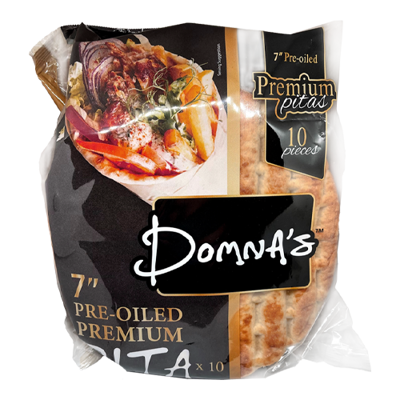 Wholesale Domnas Pita Bread Premium Pre-Oil 7 10 Pc.- Bulk