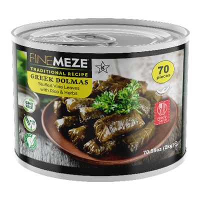 Wholesale Finemeze Dolmas Greek -Stuffed Vine Leaves 2 Kg- Bulk