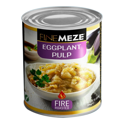 Wholesale Finemeze Eggplant Pulp Fire Roasted 3 Kg- Bulk