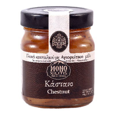 Wholesale Evlogia Preserve Chestnut W/M.Athos Honey 400 Gram- Bulk