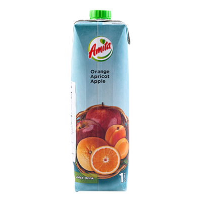 Wholesale Amita Juice Drink Orange-Apple-Apricot 1 Ltr.- Bulk