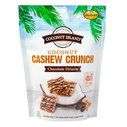 Wholesale Oh!Asis Coconut Island Coconut Cashew Crunch Chocolate Drizzle 5 Oz Pouch *Fl Dc Only*- Bulk