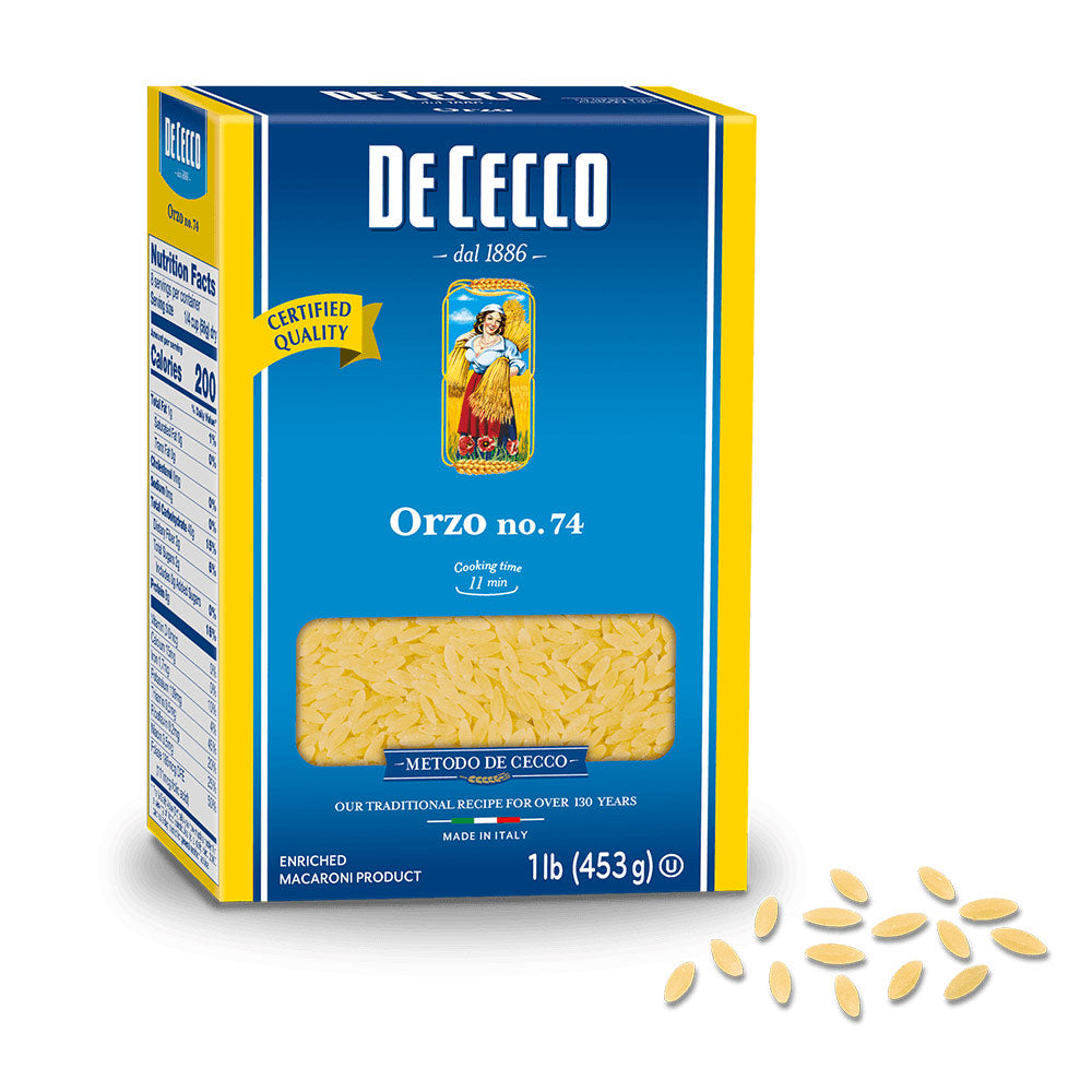 Wholesale De Cecco Case Orzo Pasta #74- Bulk