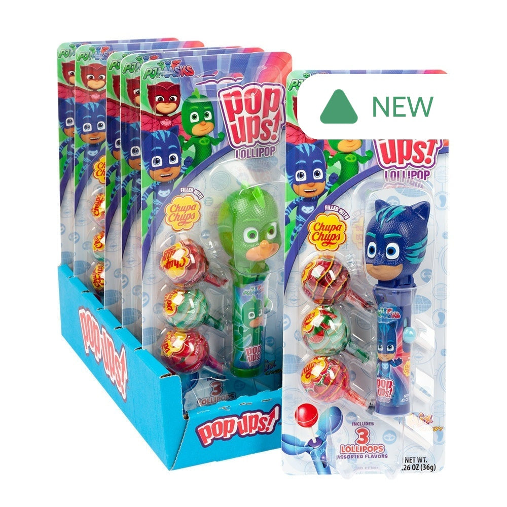 Wholesale Pop Ups Pj Masks Lollipops 1.26 Oz Blister Pack- Bulk