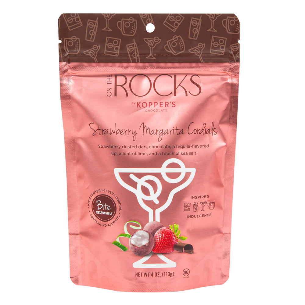 Wholesale On The Rocks Strawberry Margarita Cordials 4 Oz Pouch- Bulk