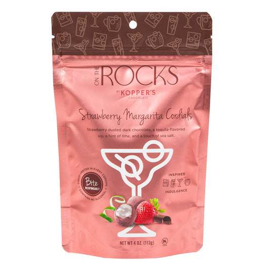 Wholesale On The Rocks Strawberry Margarita Cordials 4 Oz Pouch- Bulk