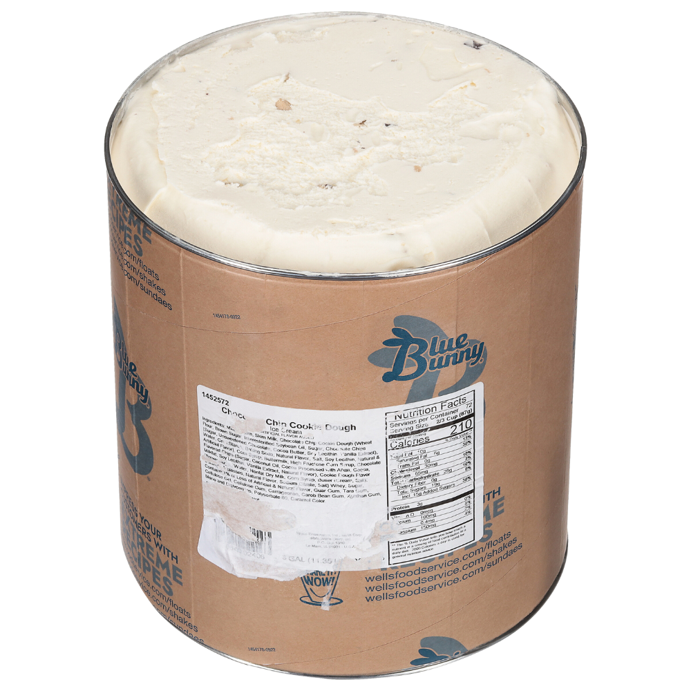 Wholesale Blue Bunny Case Chocolate Chip Cookie Dough Ice Cream- Bulk