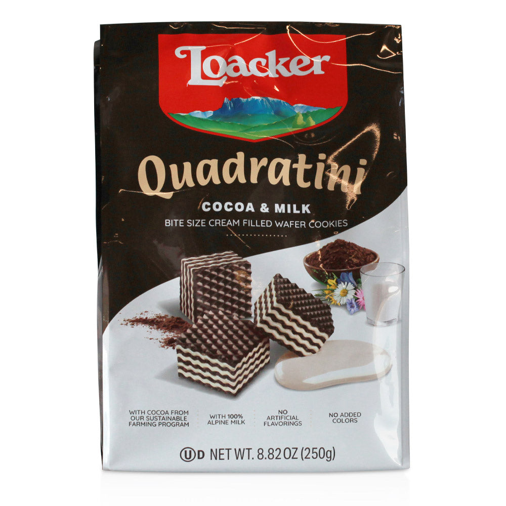 Wholesale Loacker Case Cocoa & Milk Wafer- Bulk