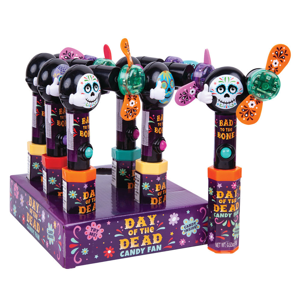 Wholesale Expressions Halloween Day Of The Dead Candy Filled Fan 0.53 Oz- Bulk