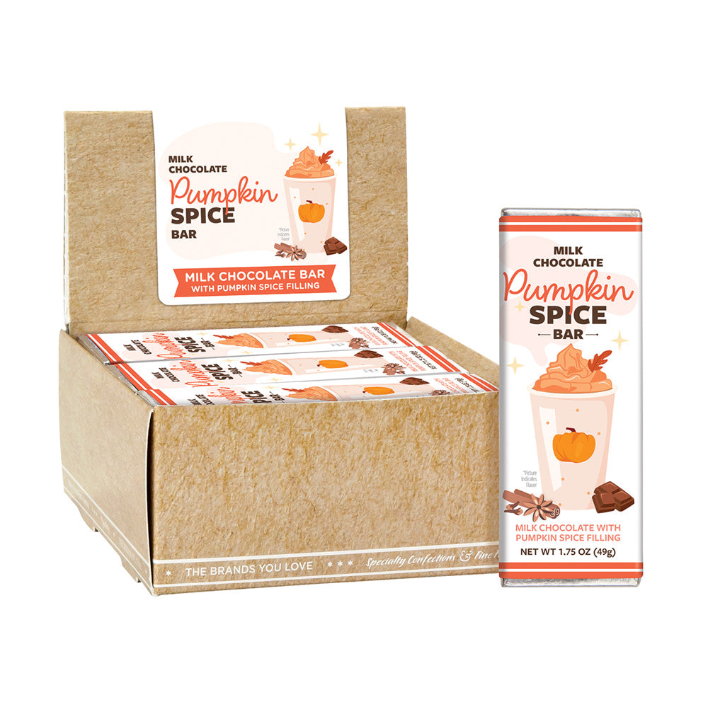 Wholesale Müttenberg Candy Pumpkin Spice Filled Milk Chocolate 1.75 Oz Bar- Bulk