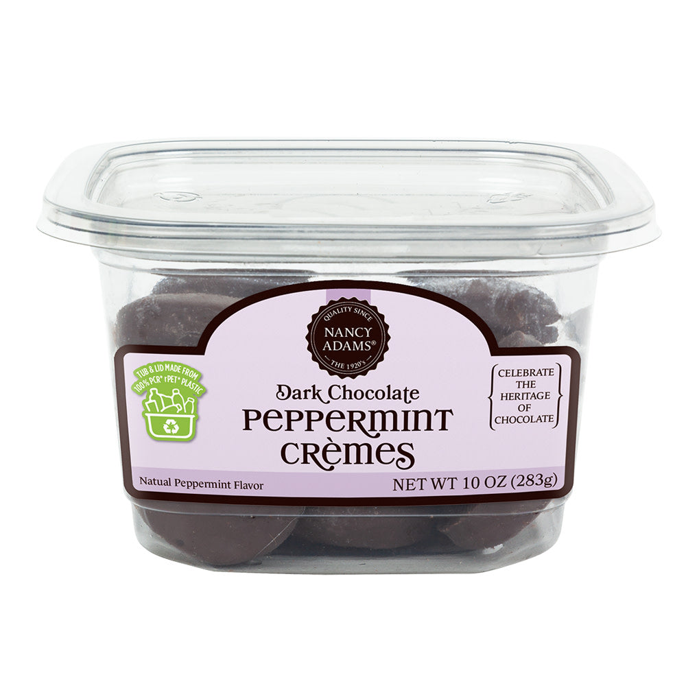 Wholesale Nancy Adams Dark Chocolate Mint Cremes 10 Oz Tub- Bulk