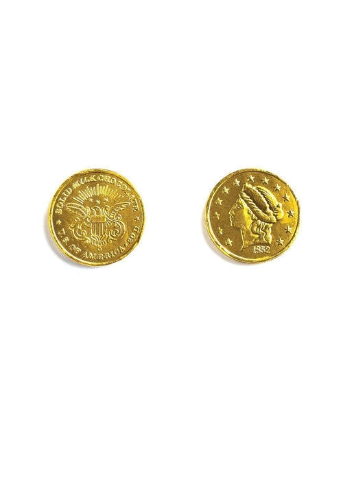 Wholesale Madelaine Chocolate Large Gold Coins (1½") (11 lb) 17.6 OZ Per Case- Bulk