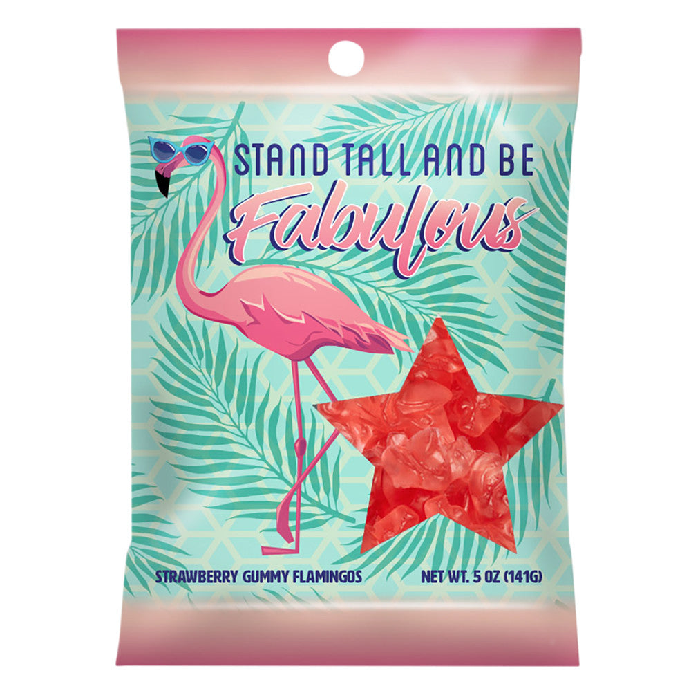 Wholesale MoMints Gummy Flamingos 5 Oz Peg Bag- Bulk