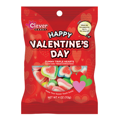 Wholesale Müttenberg Candy Happy Valentines Day Gummy Hearts 4 Oz Peg Bag- Bulk
