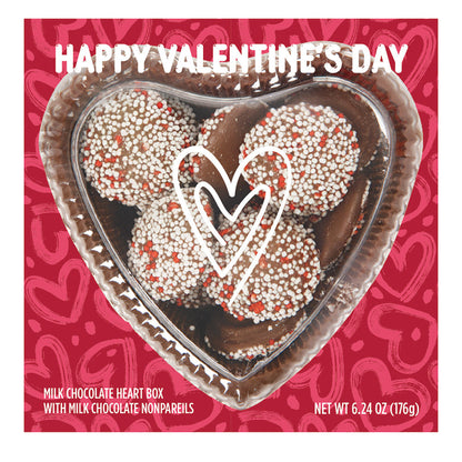 Wholesale BoxNCase Milk Chocolate Heart With Nonpareils 6.24 Oz- Bulk