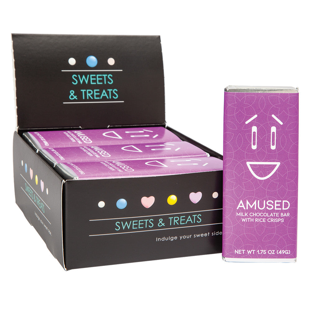 Wholesale MoMints Milk Chocolate With Crispy Emotion Bar Amused 1.75 Oz- Bulk