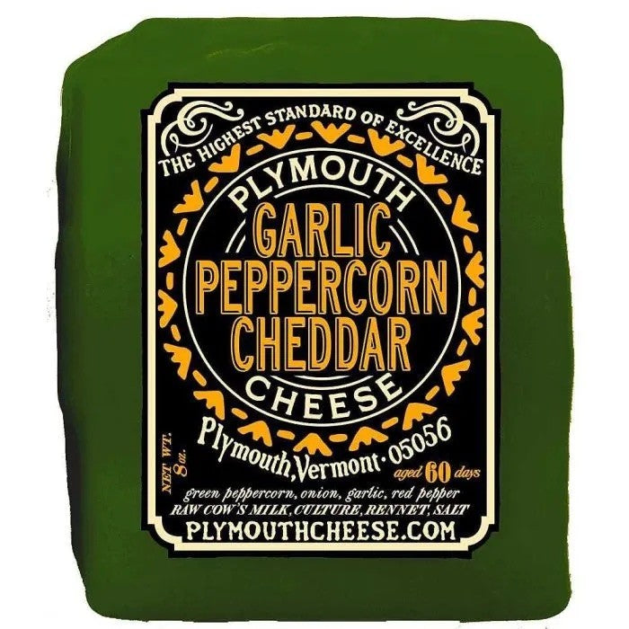 Wholesale Plymouth Garlic Peppercorn Cheddar- Bulk