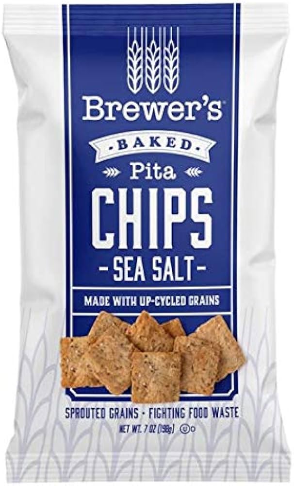 Wholesale Brewer's Crackers Baked Pita Chips Sea Salt 7 oz- Bulk