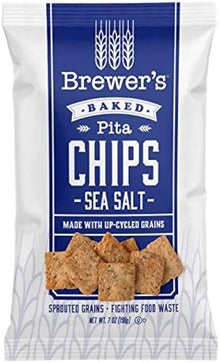 Wholesale Brewer's Crackers Baked Pita Chips Sea Salt 7 oz- Bulk