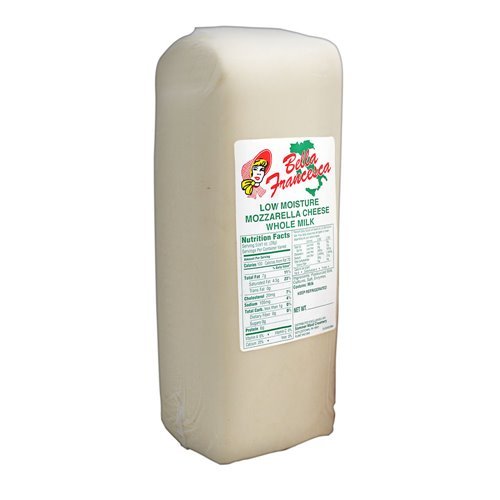 Wholesale Laubscher Whole Milk Mozzarella Loaf 6 LB - Premium Italian Cheese for Pizzas & Pastas- Bulk