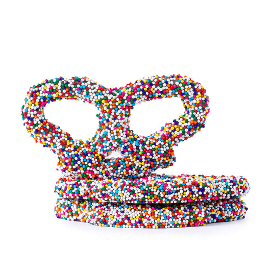 Wholesale BoxNCase Dark Chocolate Assorted Nonpareil Seeds Premier Pretzels- Bulk