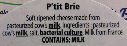 Wholesale Milleret Pet'It Brie 125G- Bulk