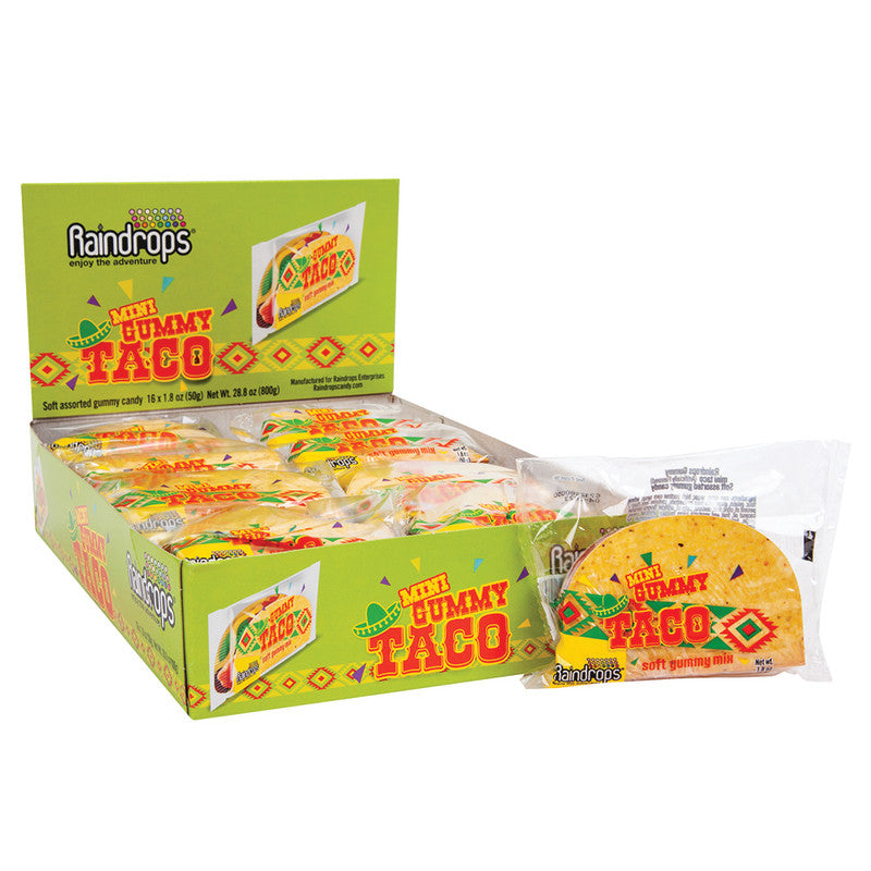 Wholesale Raindrops Tiny Candy Taco 1.8 Oz- Bulk