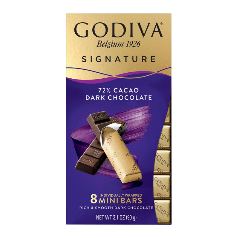 Wholesale Godiva Dark Chocolate 72% 3.1 Oz Mini Bar- Bulk