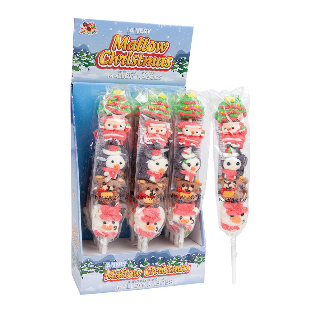 Wholesale Mallow Kabob Christmas 5 Piece 1.6 Oz- Bulk