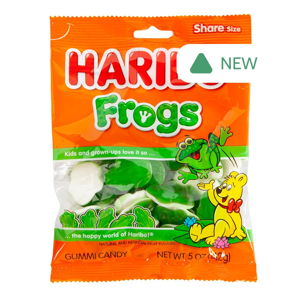 Wholesale Haribo Frogs Gummi Candy 5 Oz Peg Bag- Bulk