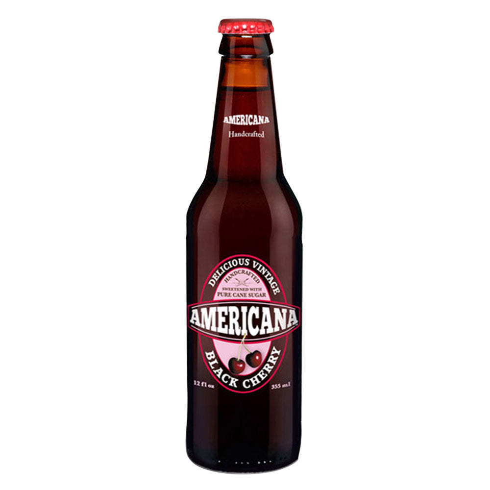 Wholesale Americana Black Cherry Soda 12 Oz Bottle- Bulk