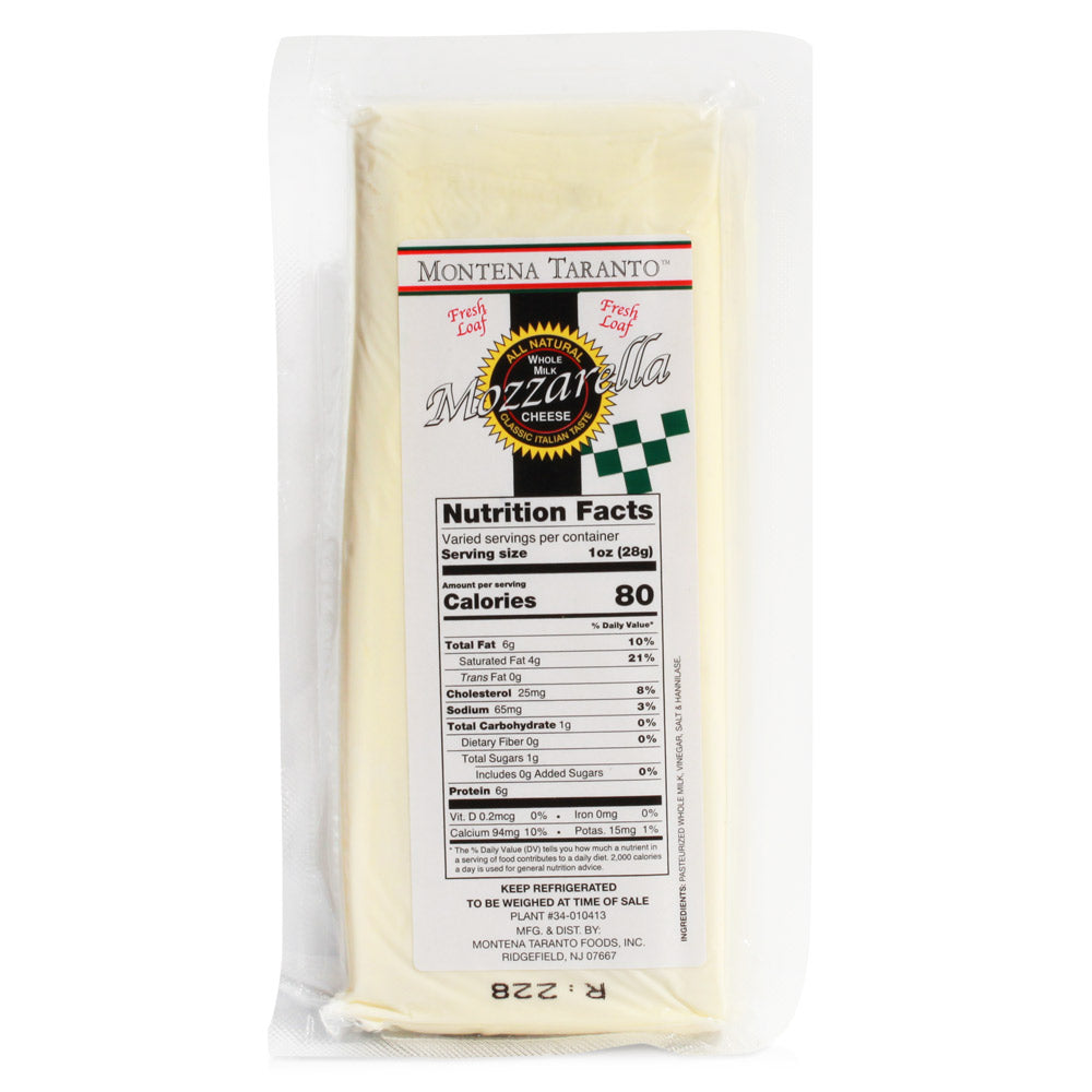 Wholesale Montena Each Fresh Mozzarella Cheese Loaf- Bulk