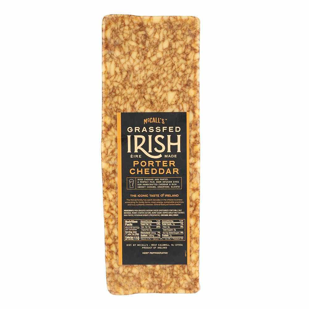 Wholesale McCall's Cheddar Porter Irish Cheddar Loaf 5 Lb- Bulk