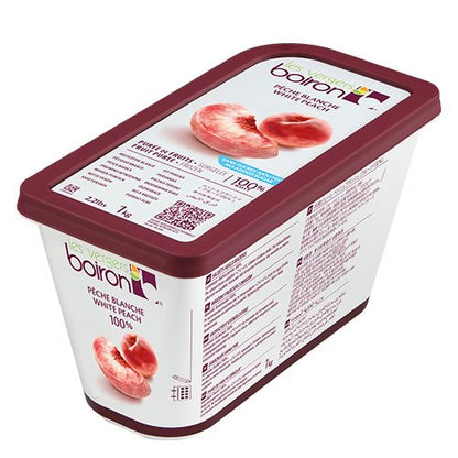 Wholesale Boiron 100% White Peach Puree 1kg- Bulk