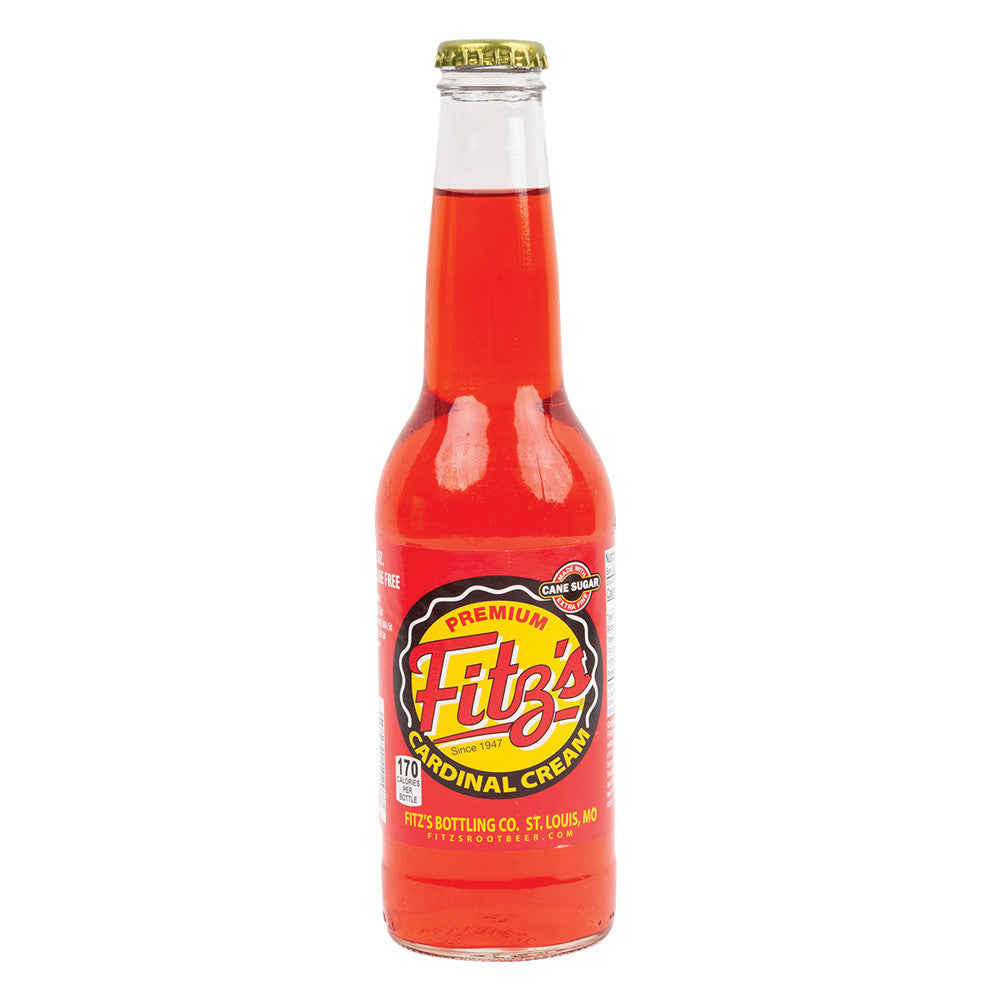 Wholesale Fitz'S Cardinal Cream Soda 12 Oz Bottle- Bulk