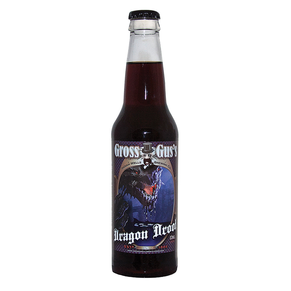 Wholesale Gross Gus Dragon Drool Black Licorice Soda 12 Oz Bottle- Bulk