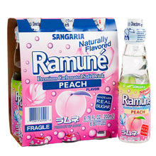 Wholesale Ramune Sangaria Peach Soda 6.76 Oz Bottle- Bulk