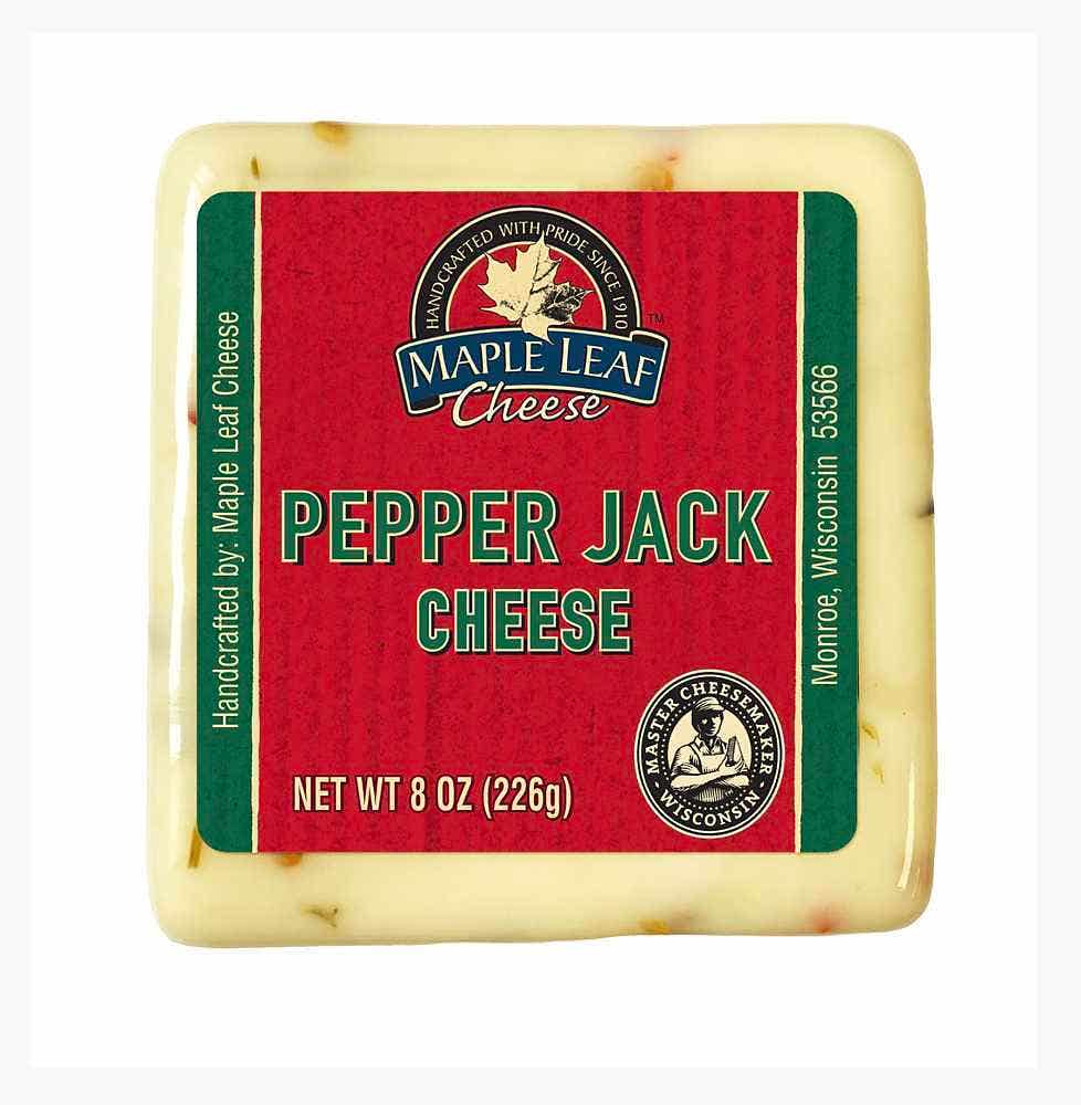 Wholesale Maple Leaf Cheese Pepper Jack Cheese Cut 8 Oz- Bulk