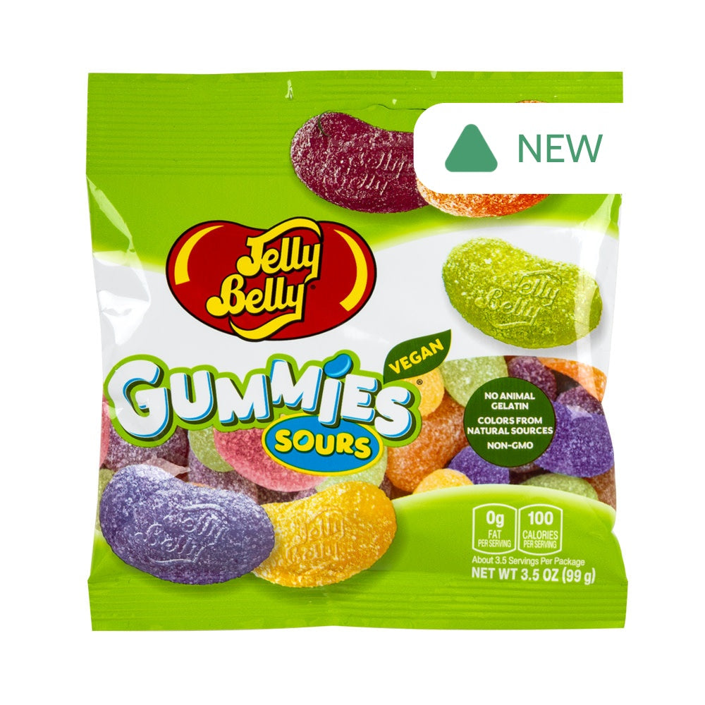 Wholesale Jelly Belly Gummies Sours 3.5 Oz Peg Bag- Bulk