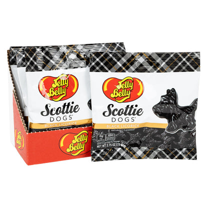 Wholesale Jelly Belly Scottie Dogs Black Licorice 2.75 Oz Peg Bag- Bulk