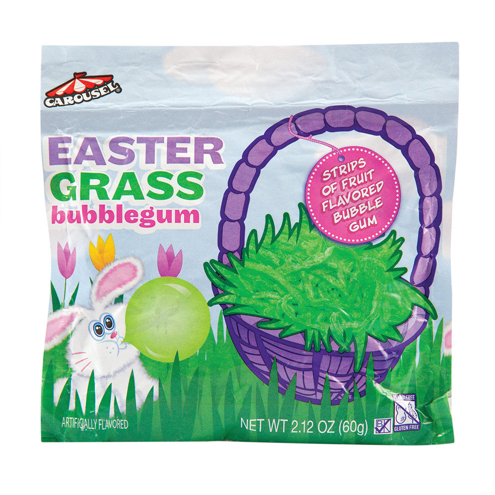 Wholesale Easter Grass Bubble Gum Pouch- Bulk