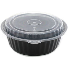 Wholesale BoxNCase Case 7In 32Oz Black Micro Container- Bulk