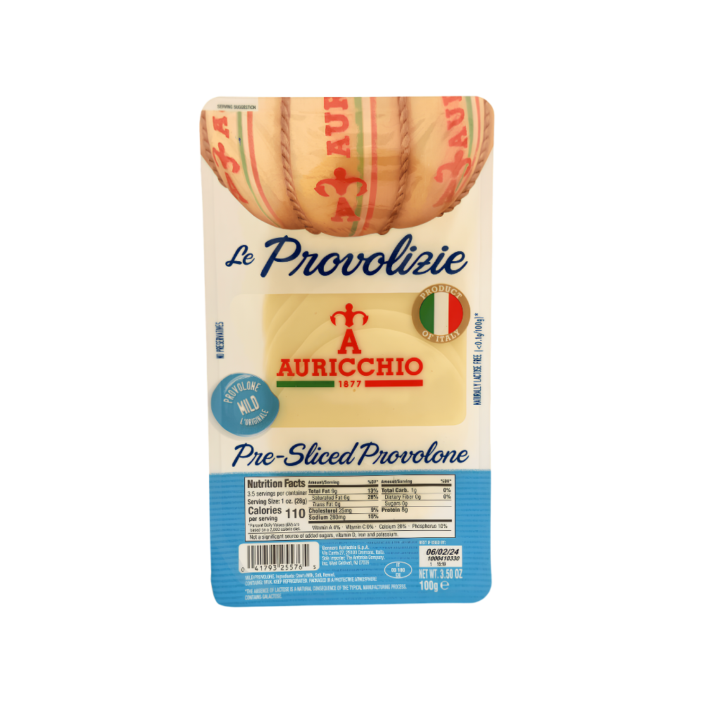 Wholesale Auricchio Case Presliced Mild Provolone- Bulk