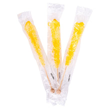 Wholesale Müttenberg Candy Yellow Lemon Wrapped Rock Candy Sticks 0.6 Oz- Bulk