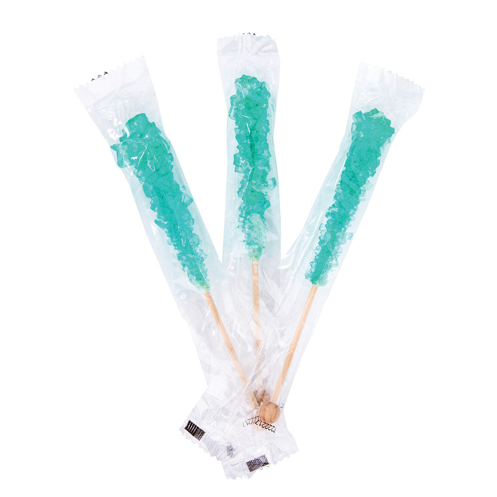 Wholesale Müttenberg Candy Robins Egg Blue Cotton Candy Wrapped Rock Candy Sticks 0.6 Oz- Bulk