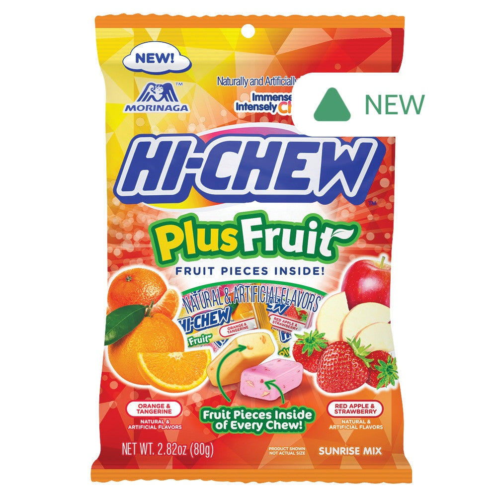 Wholesale Hi-Chew Plus Fruit 2.82 Oz Peg Bag- Bulk
