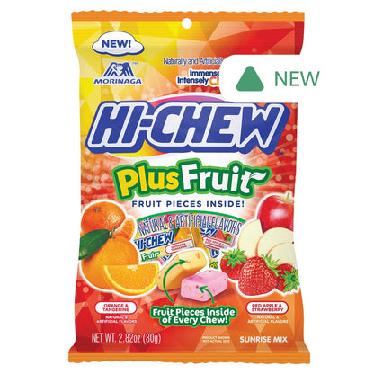 Wholesale Hi-Chew Plus Fruit 2.82 Oz Peg Bag- Bulk